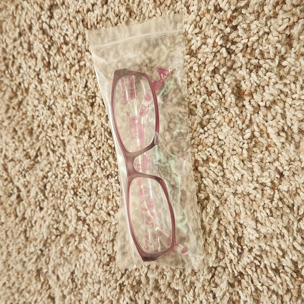 NWT blue light glasses, pink